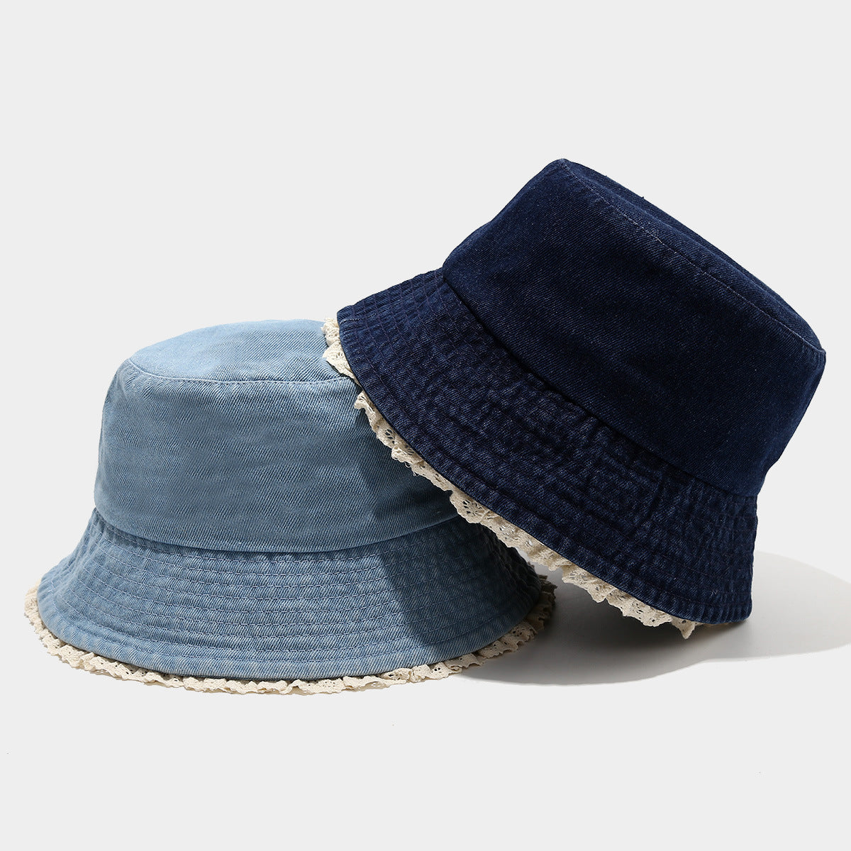 Wholesale  Lace Denim Basin Hat Bucket Hat