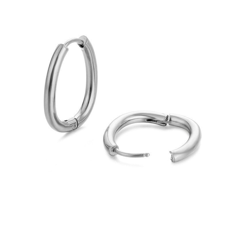 Wholesale 10pcs Stainless Steel Geometric U Shape Oval Earrings