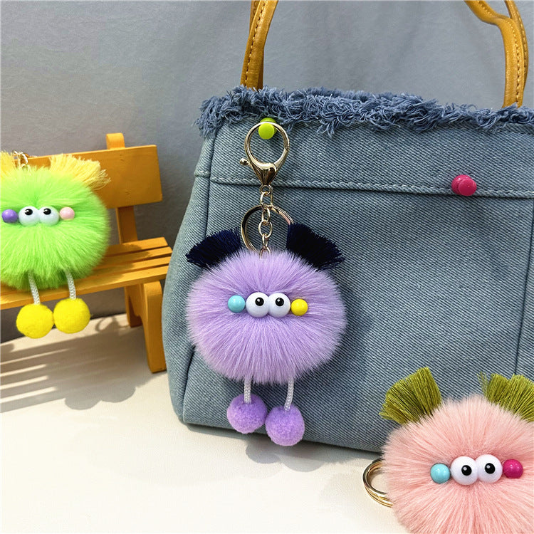 Wholesale Cartoon Colorful Fur Ball Keychain ACC-KC-KaiYue002