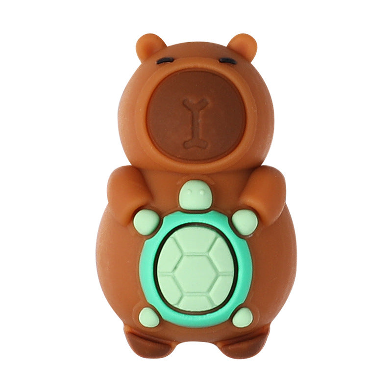 Wholesale 20pcs Cartoon Capybara Focal Beads DIY Bead Accessories