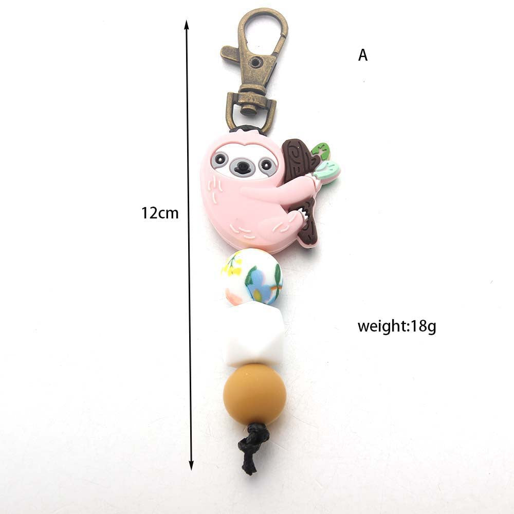 Wholesale Bee Silicone Beaded Keychain ACC-KC-JinAn003