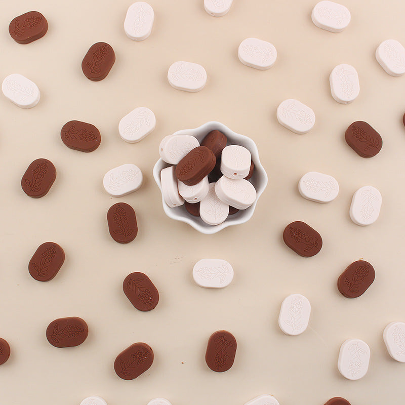 Wholesale 5pcs Silicone Round Corner Blocks Printing Focal Beads ACC-BDS-GuangTian031