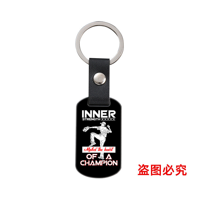 Wholesale Leather Buckle Football Metal Keychain ACC-KC-Ganggu033