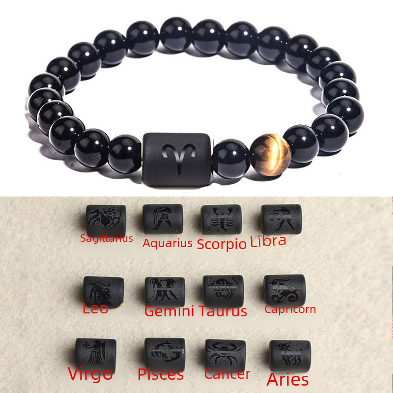 Wholesale Elastic Bracelet for Men Tiger Eye Agate Mixed Color Beads Bracelet