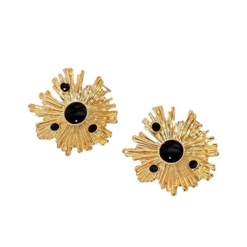 Wholesale light luxury irregular stainless steel earrings