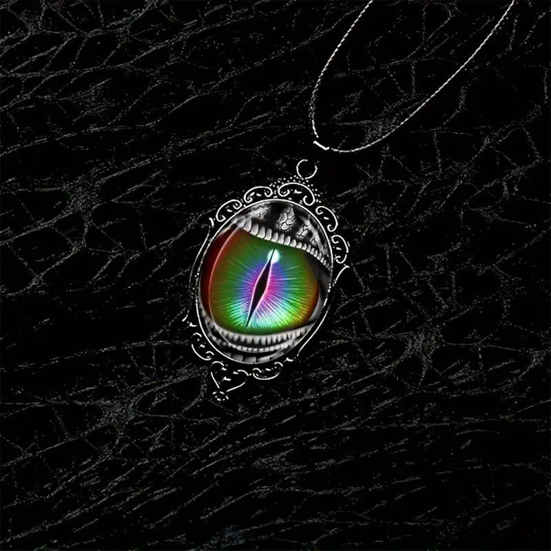 Wholesale Gothic Punk Victorian Style Devil Eye Pendant Necklace Jewelry Accessory Gift