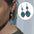 Wholesale Vintage bohemian Oval Sky Blue crack pendant earrings