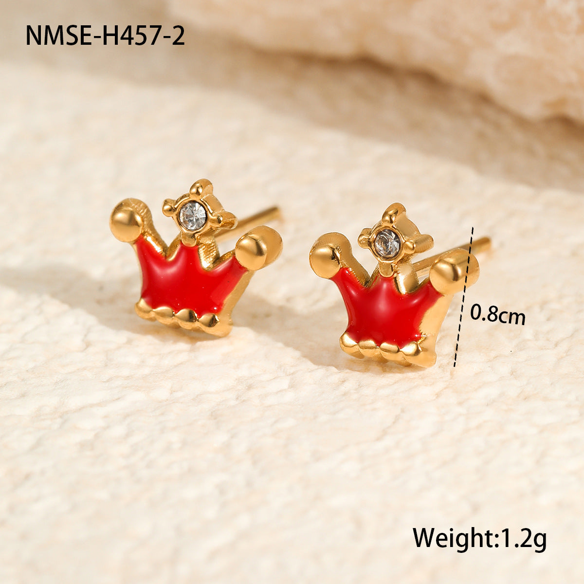 Wholesale  Colorful Oil-Dropping Stainless Steel Earrings