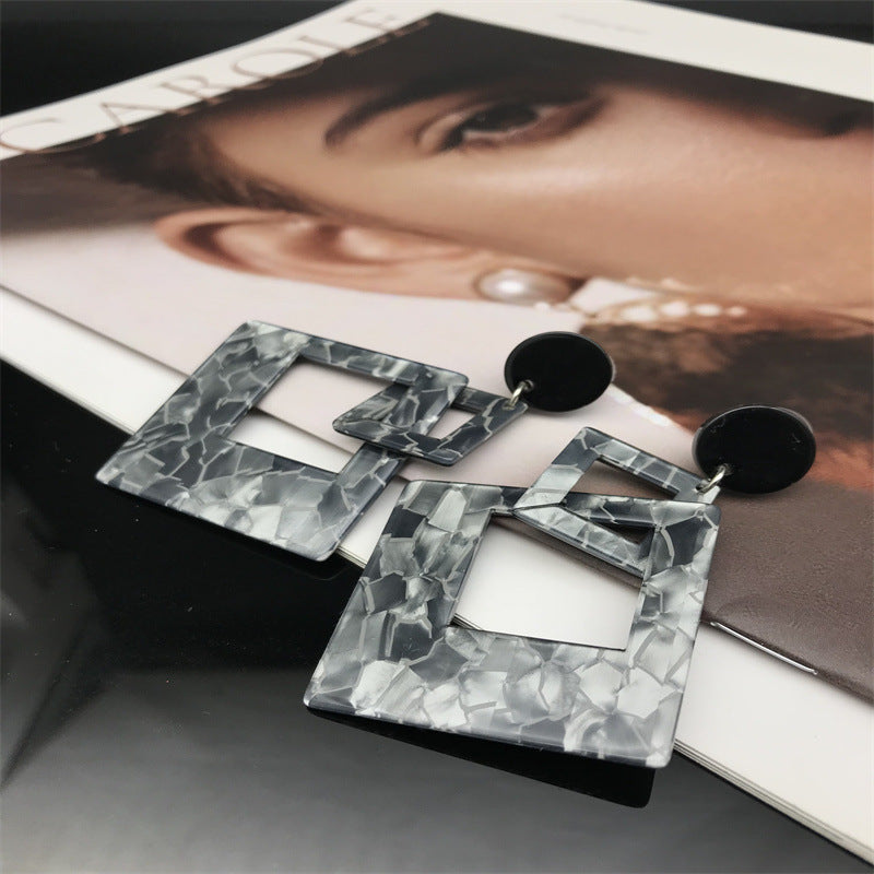 Wholesale Rhombus Acrylic Earrings ACC-ES-FX003