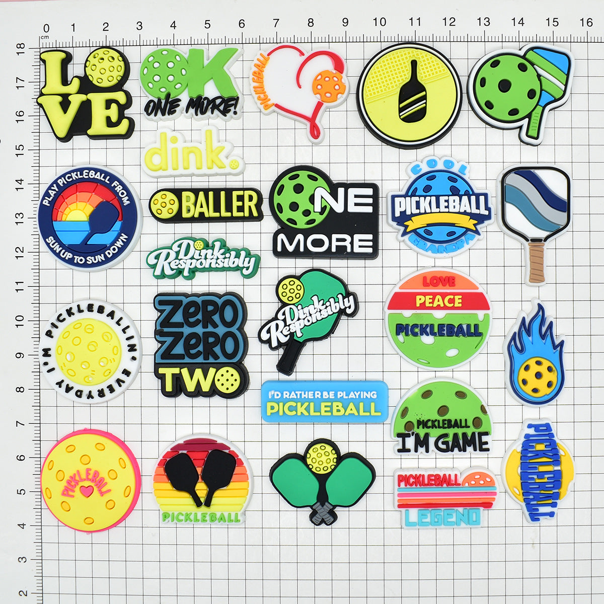 Wholesale Random 100pcs Sports Series Pickleball Shoes Accessories Shoes Charms