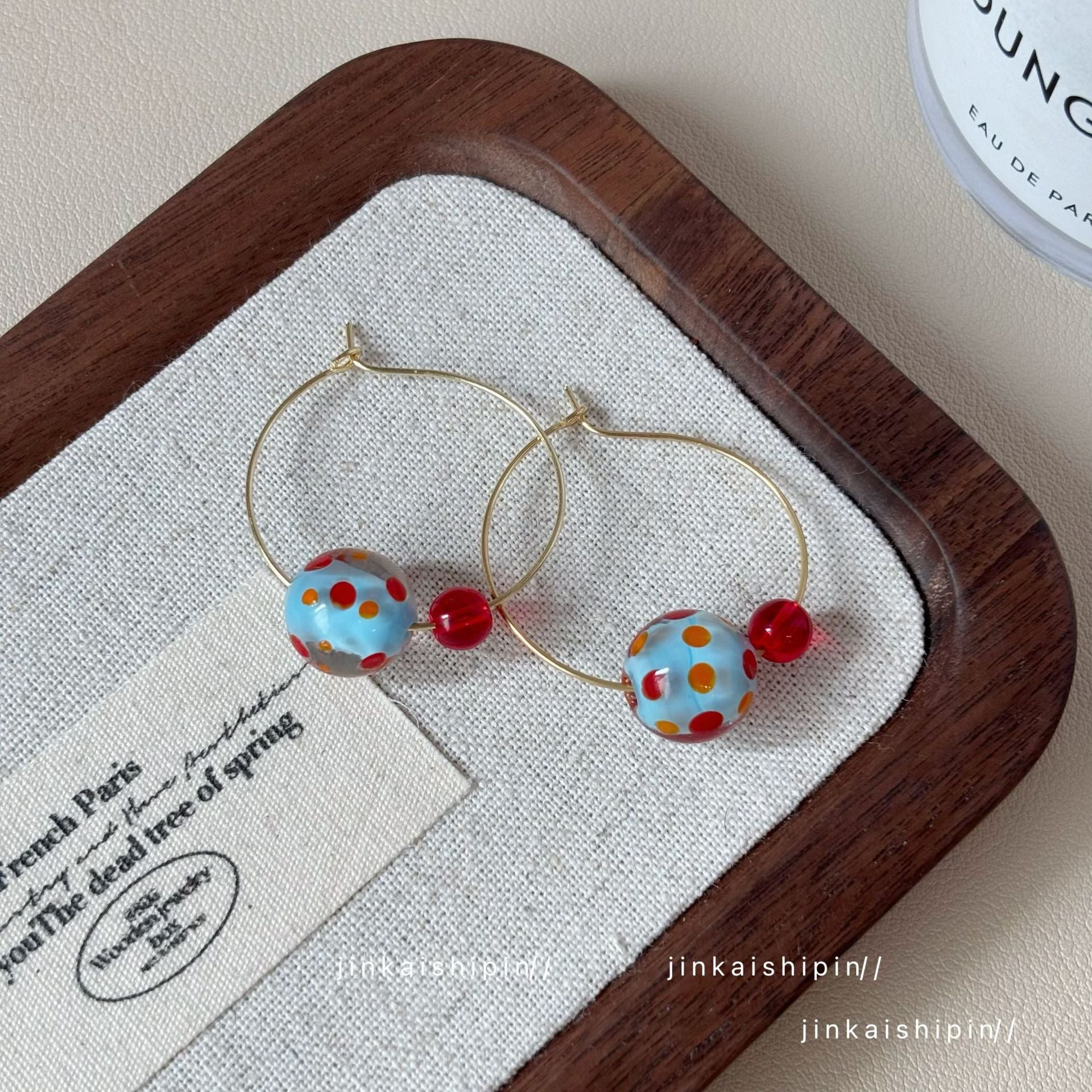 Wholesale Mixed color ball earrings