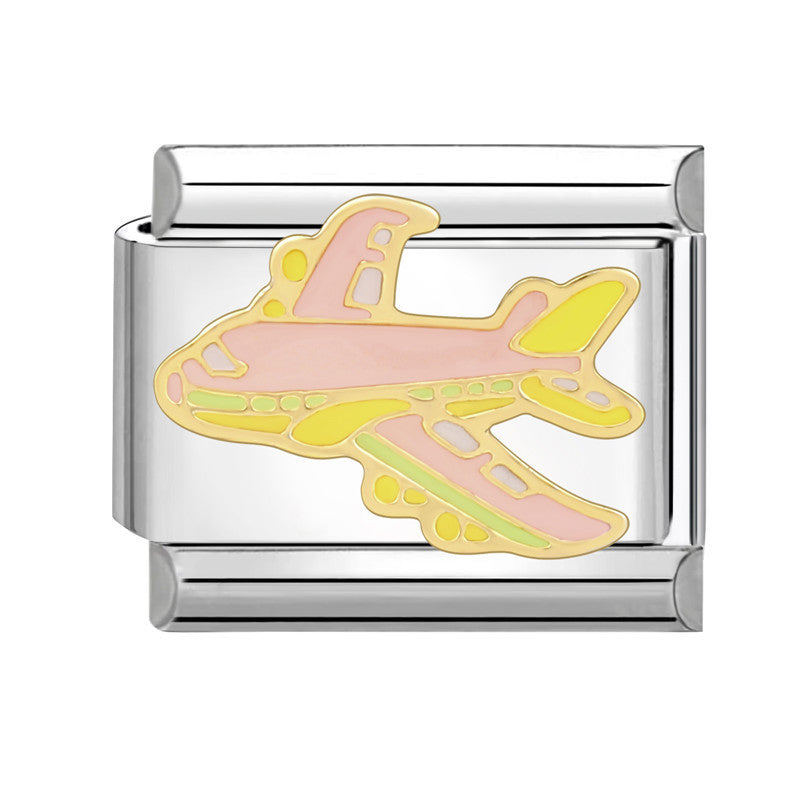 Wholesale  Italian Charm Bracelet 9mm DIY Splicing Removable Titanium Steel Cartoon Dripping Oil Composable Bracelet