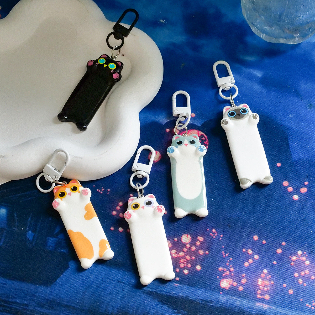 Wholesale Plastic Cute Cat Keychain Cartoon Bag Charm for Everyday Use