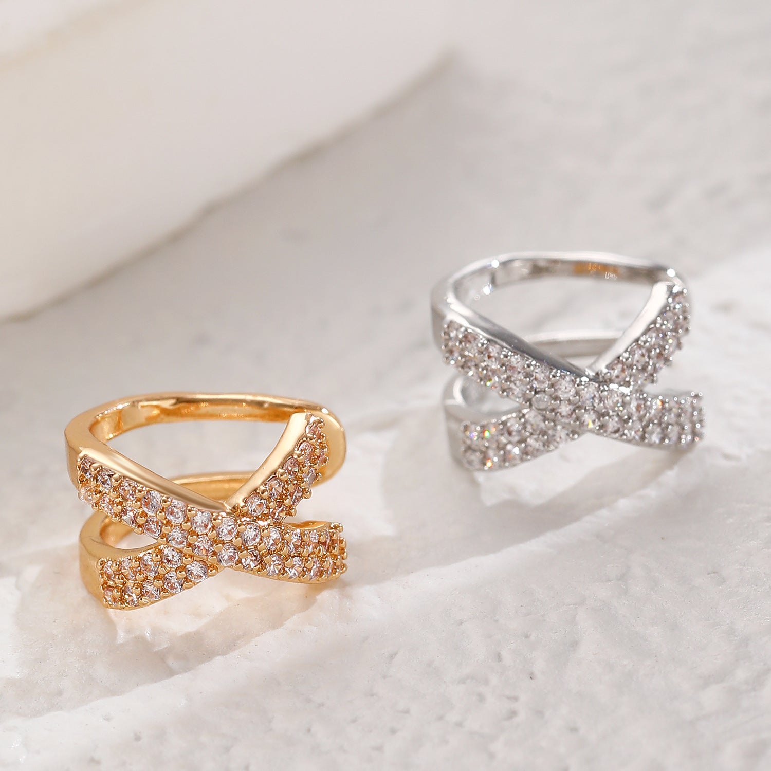 Wholesale  Double-layer X-cross Ear Clip Earrings
