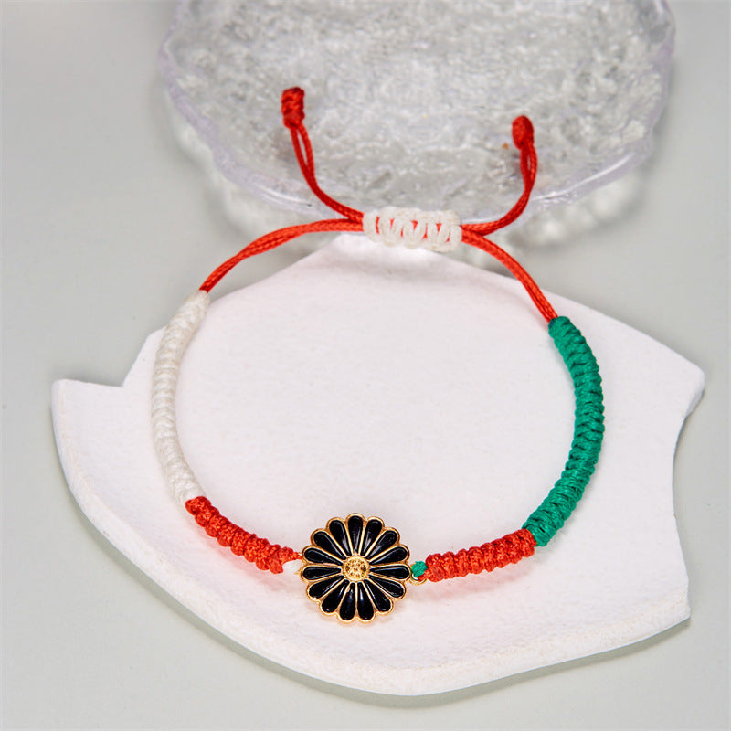 Wholesale  Israel color bracelet two-piece woven Daisy bracelet