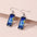 Wholesale  painting stars and moon night time gem glass earrings