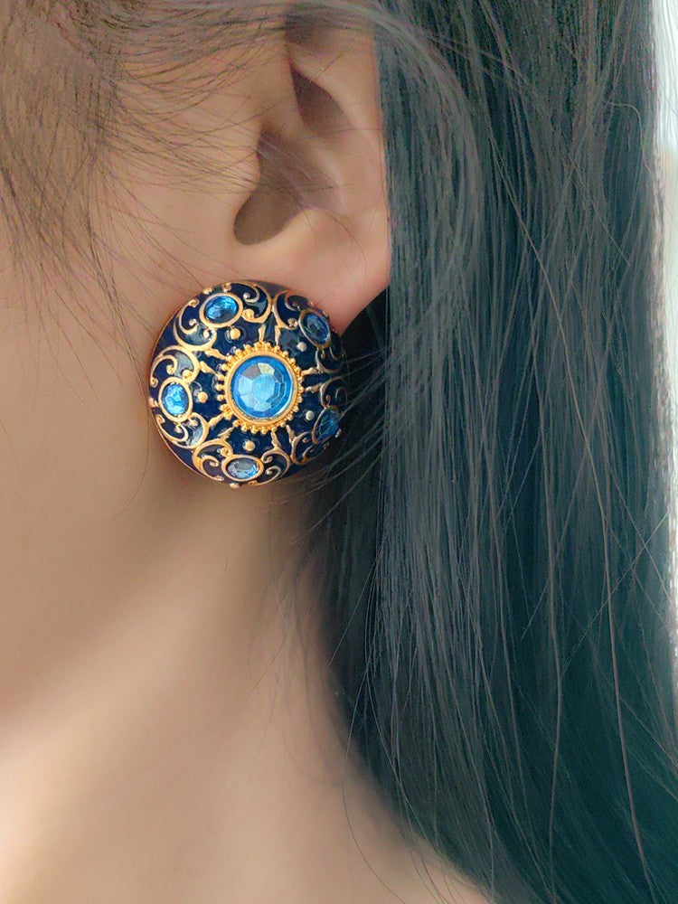 Wholesale Vintage Exaggerated Design 925 Silver Needle Statemente Earrings ACC-ES-Qunq004