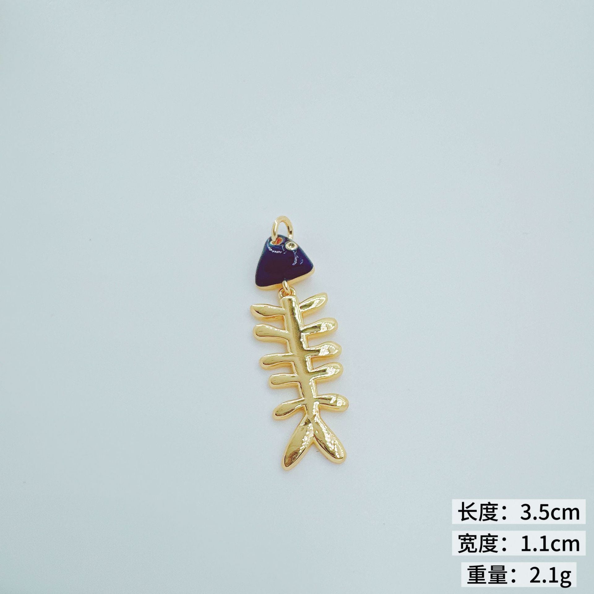 Wholesale Chic Gold Plated Fishbone Pendant Necklace,  Women' s Jewelry Accessory for Boutique Resale