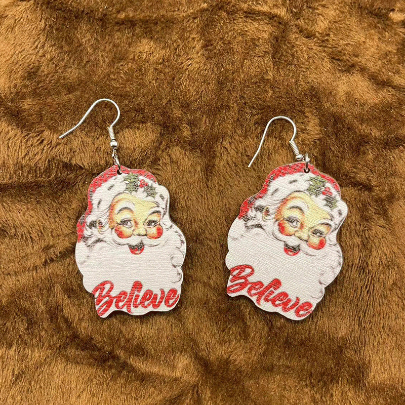 Wholesale Christmas Creative Cute Cartoon Santa Claus Earrings ACC-ES-KangD001