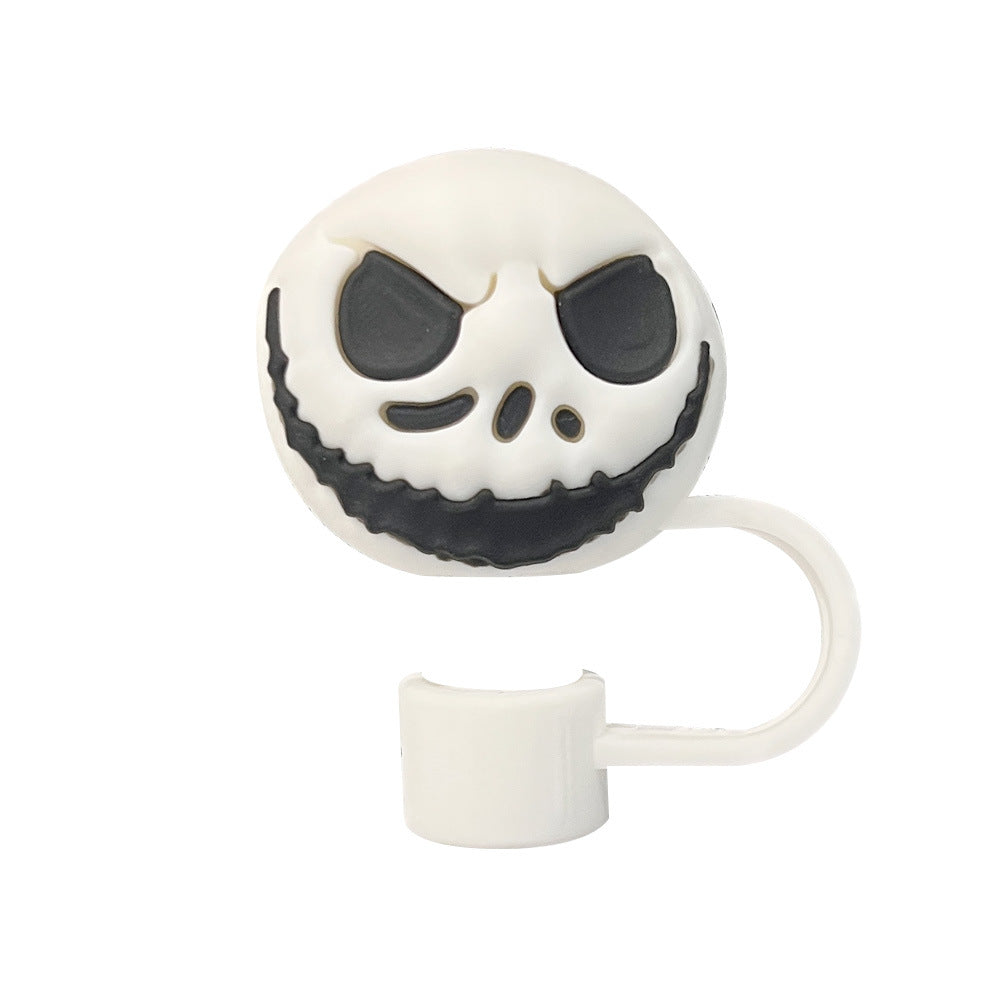 Wholesale 10pcs 10mm Straw Cover Halloween Silicone Straw Caps for Cup Decoration Straw Tube Cap ACC-SCR-WX001