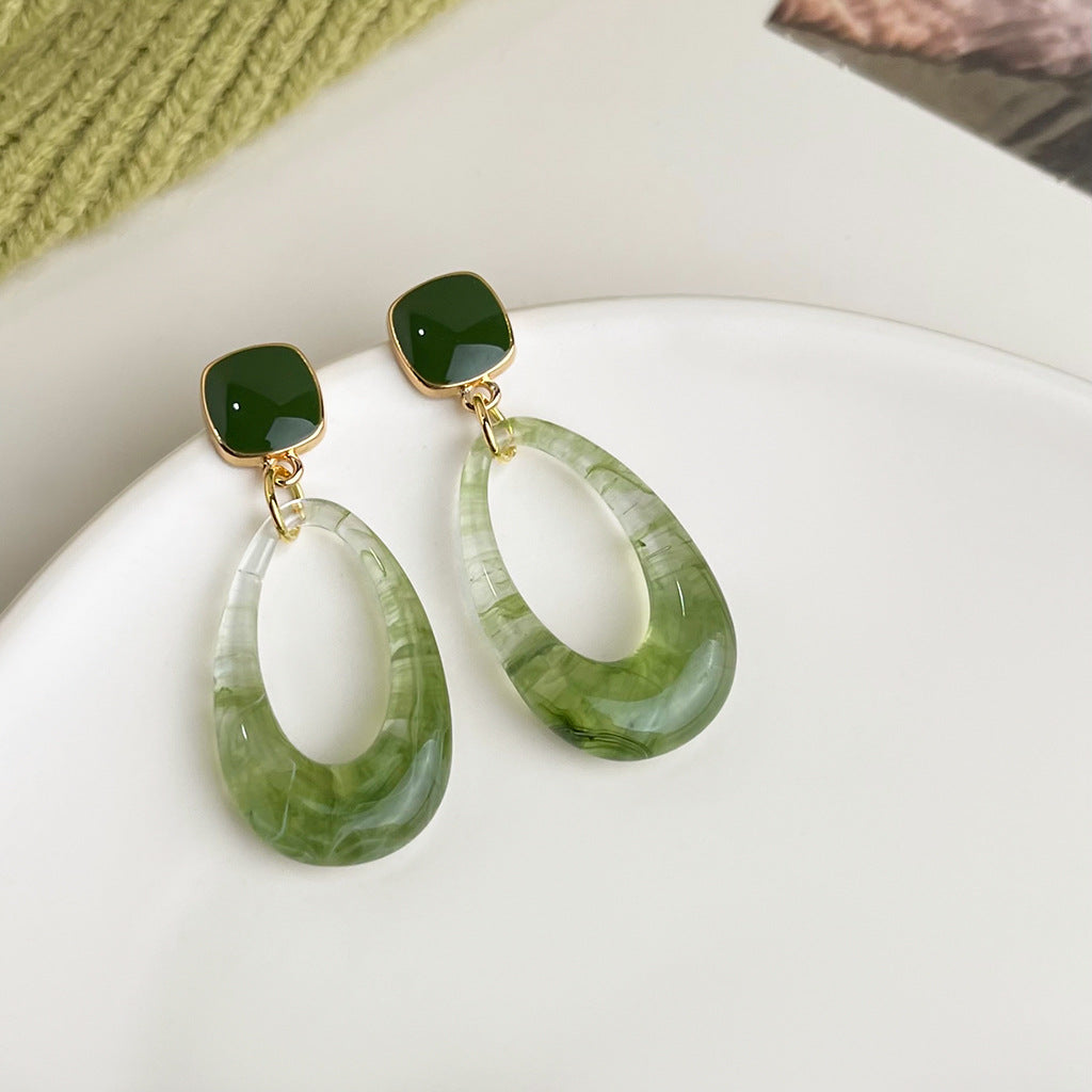 Wholesale  oil drop flower earrings