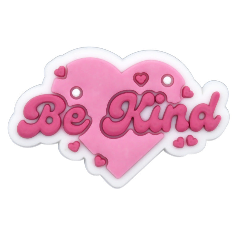 Wholesale Random 100pcs Cartoon Letter PVC Soft Rubber Shoe Buckle Decoration ACC-SC-RYY064