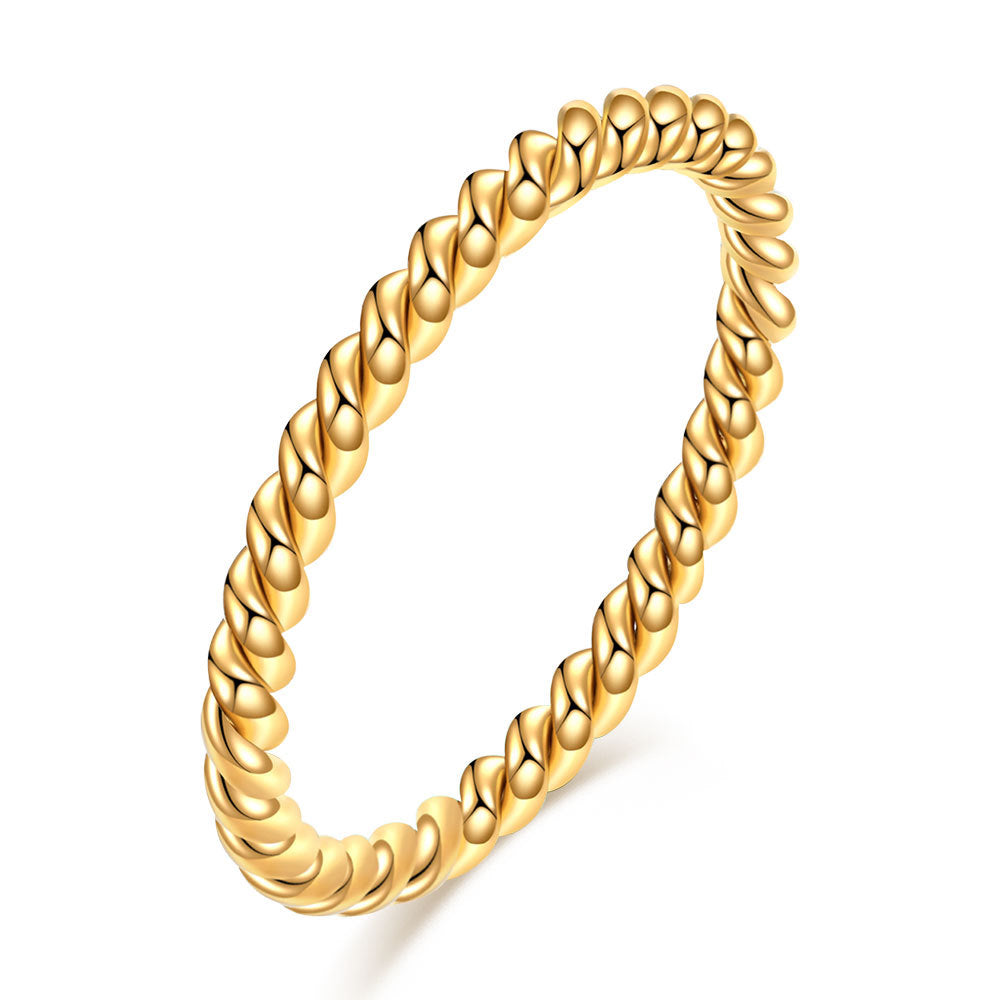 Wholesale fashion simple  three-color stitching ring titanium steel ring