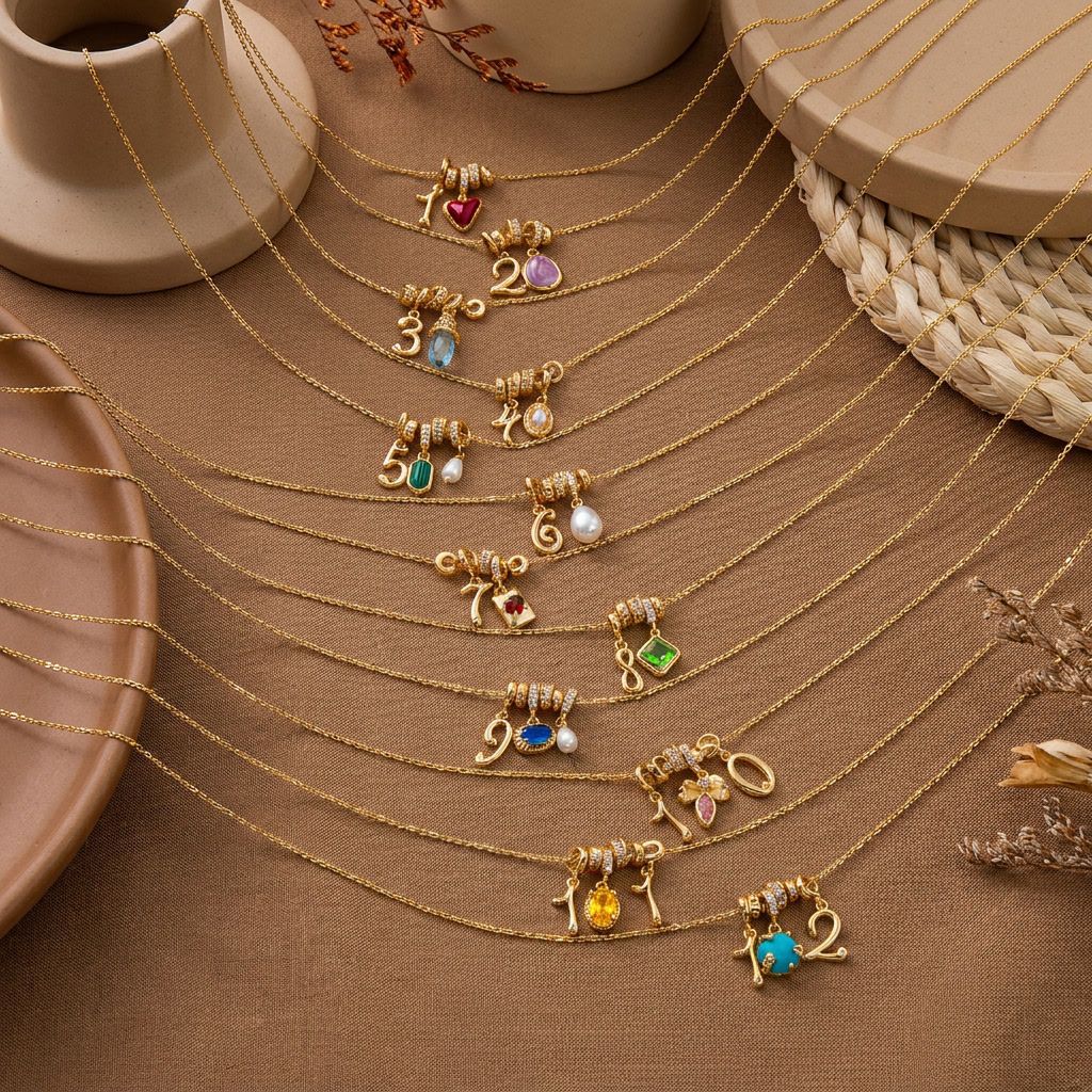 Wholesale Chic Multi Pendant Collarbone Necklace Copper Zircon Jewelry Accessory Boutique Resale Gift