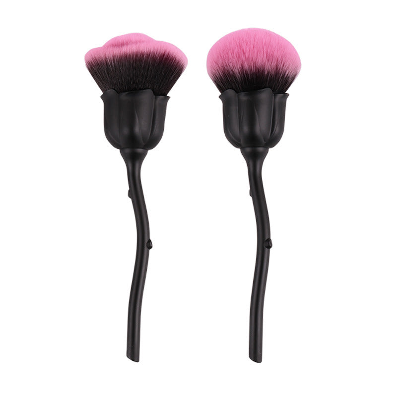 Wholesale Single Black Rose Loose Powder Makeup Brush ACC-MB-Juka002