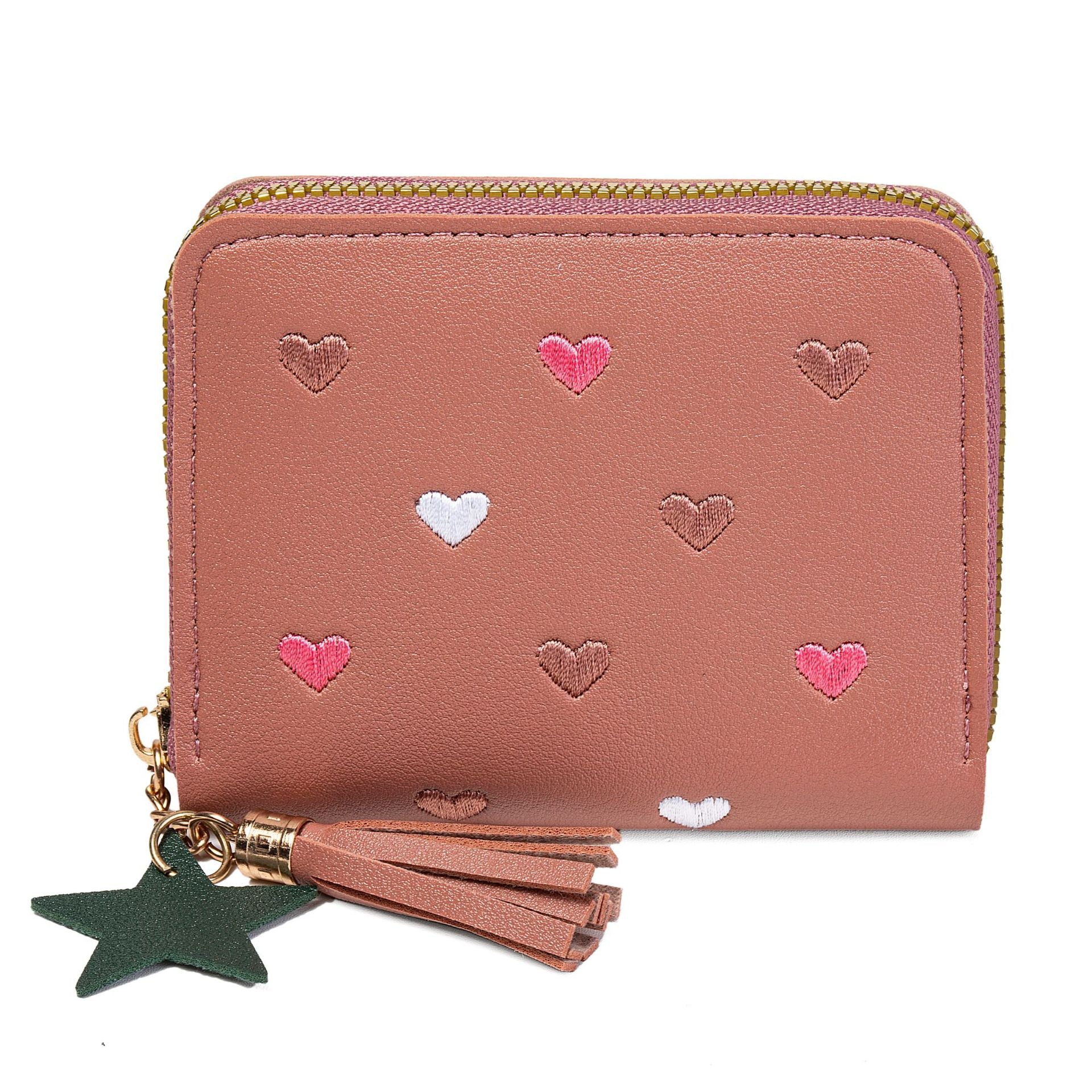 Wholesale Tassel Zipper Wallet for Women Cute Coin Purse Bright Red Chic Fashion Accessory
