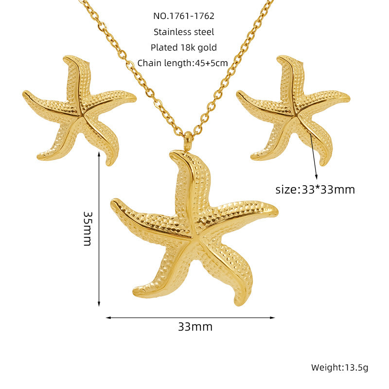 Wholesale  stainless steel jewelry suit  love earring necklace clavicle chain jewelry