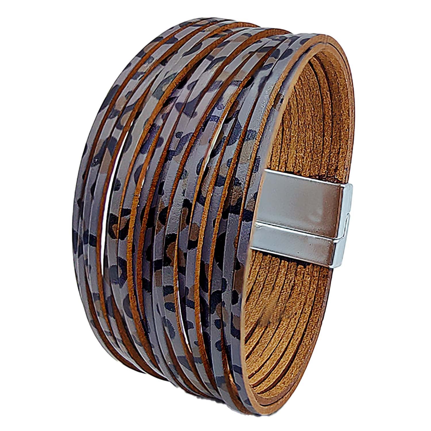 Wholesale Gradient Leather Cord Mixed Color Leather Bracelet ACC-BT-Shangy005