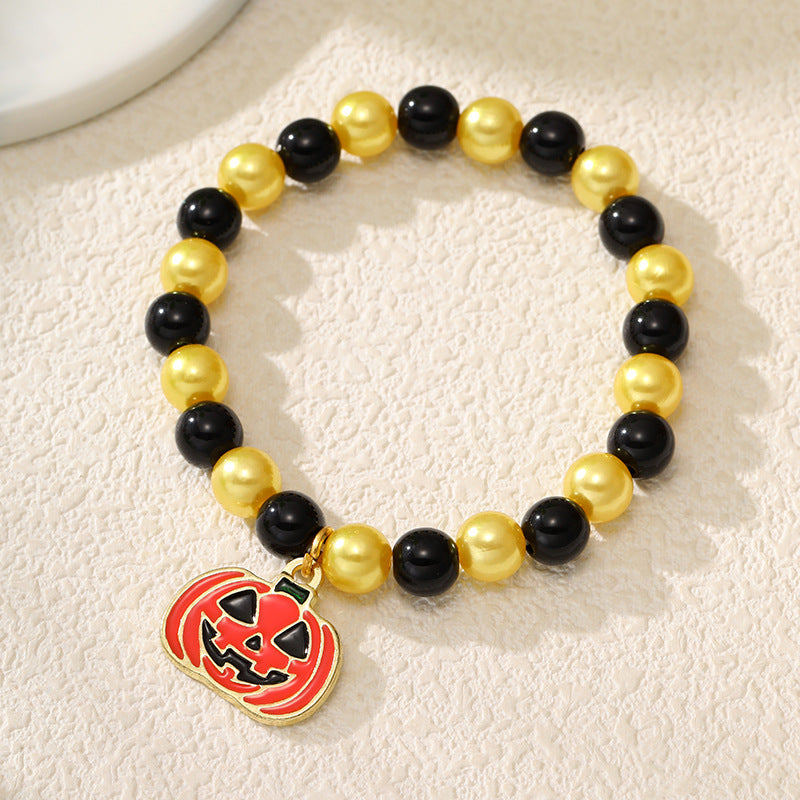 Wholesale  Handmade Beaded Bracelet Pumpkin Ghost Bracelet