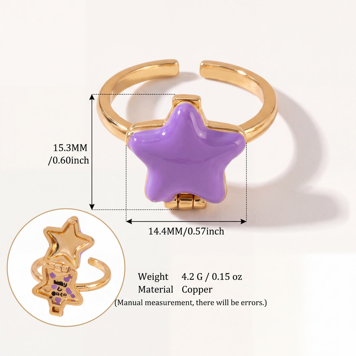 Wholesale Fashion Heart Locket Necklace For Women Copper Pink Gold Plated Cute Star Pendant Jewelry Gift