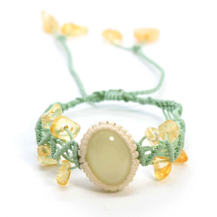 Wholesale Fashion Handmade Braided Crystal Bracelet Adjustable Gemstone Jewelry Gift For Couple Students Boutique Resale