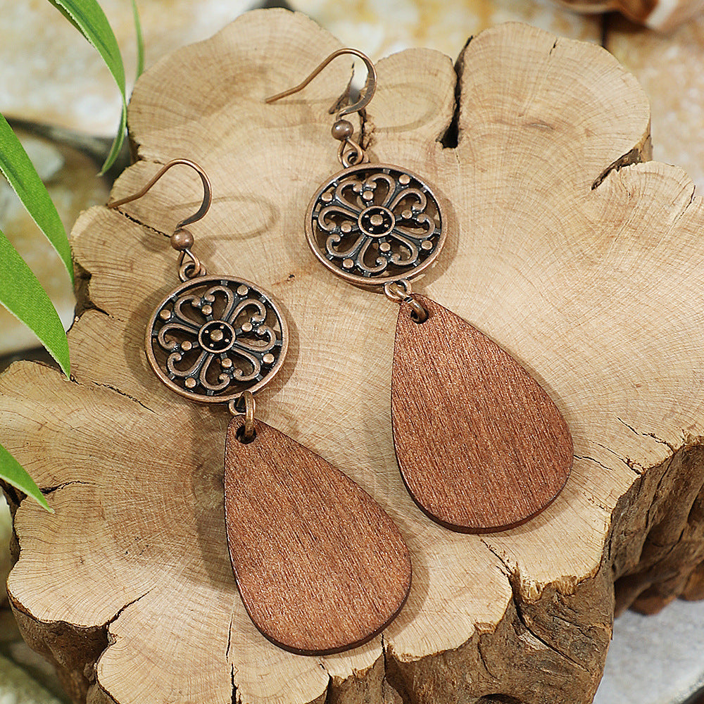 Wholesale Retro Bohemian Earrings Maillard Color Trendy Fashion Accessory for Autumn Winter