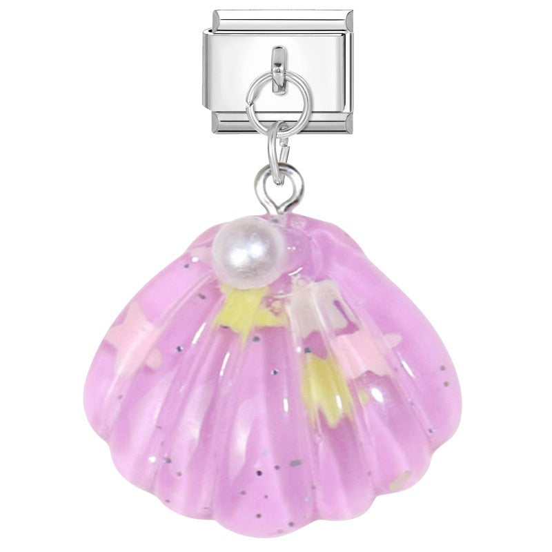 Wholesale 9mm Italian Charm Starter Bracelets DIY Ocean Series Pendant Style Stainless Steel Composable Bracelet