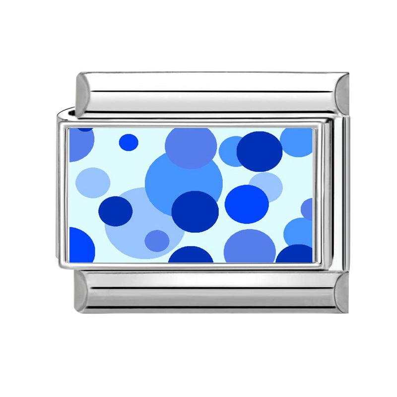 Wholesale Blue Eye Flower Crab Plane Theme DIY Modular Charm Bracelet Stainless Steel Fashion Jewelry Gift