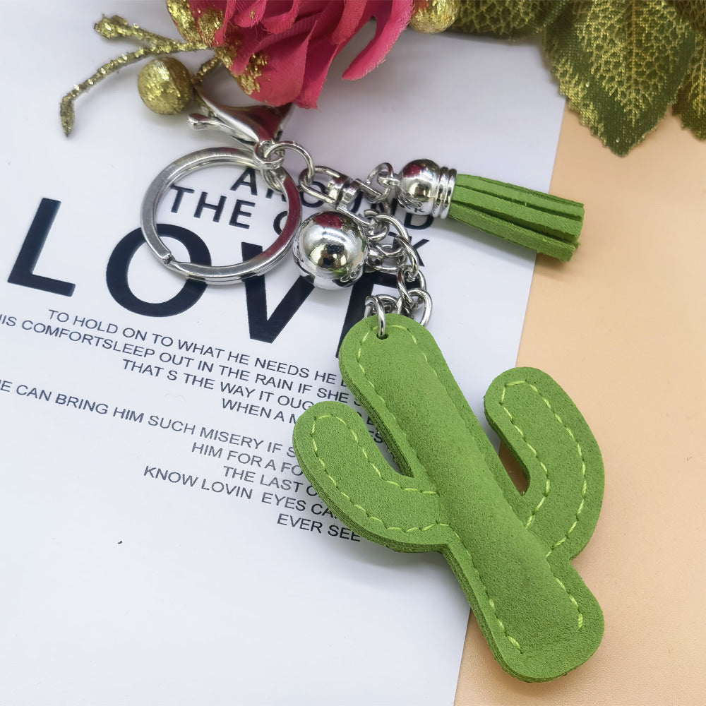 Wholesale rhinestone cactus keychain