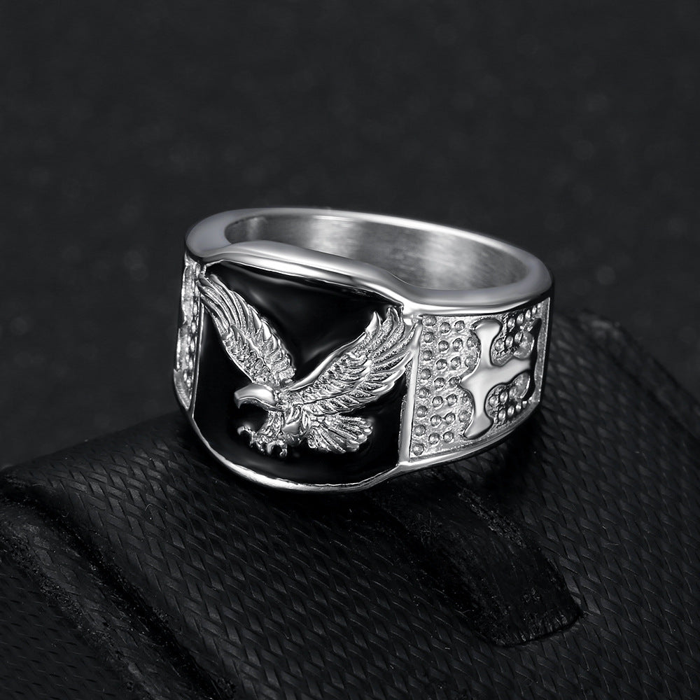 Wholesale Gold Eagle Flying Design Men' s Ring Stylish Fashion Accessory Boutique Resale