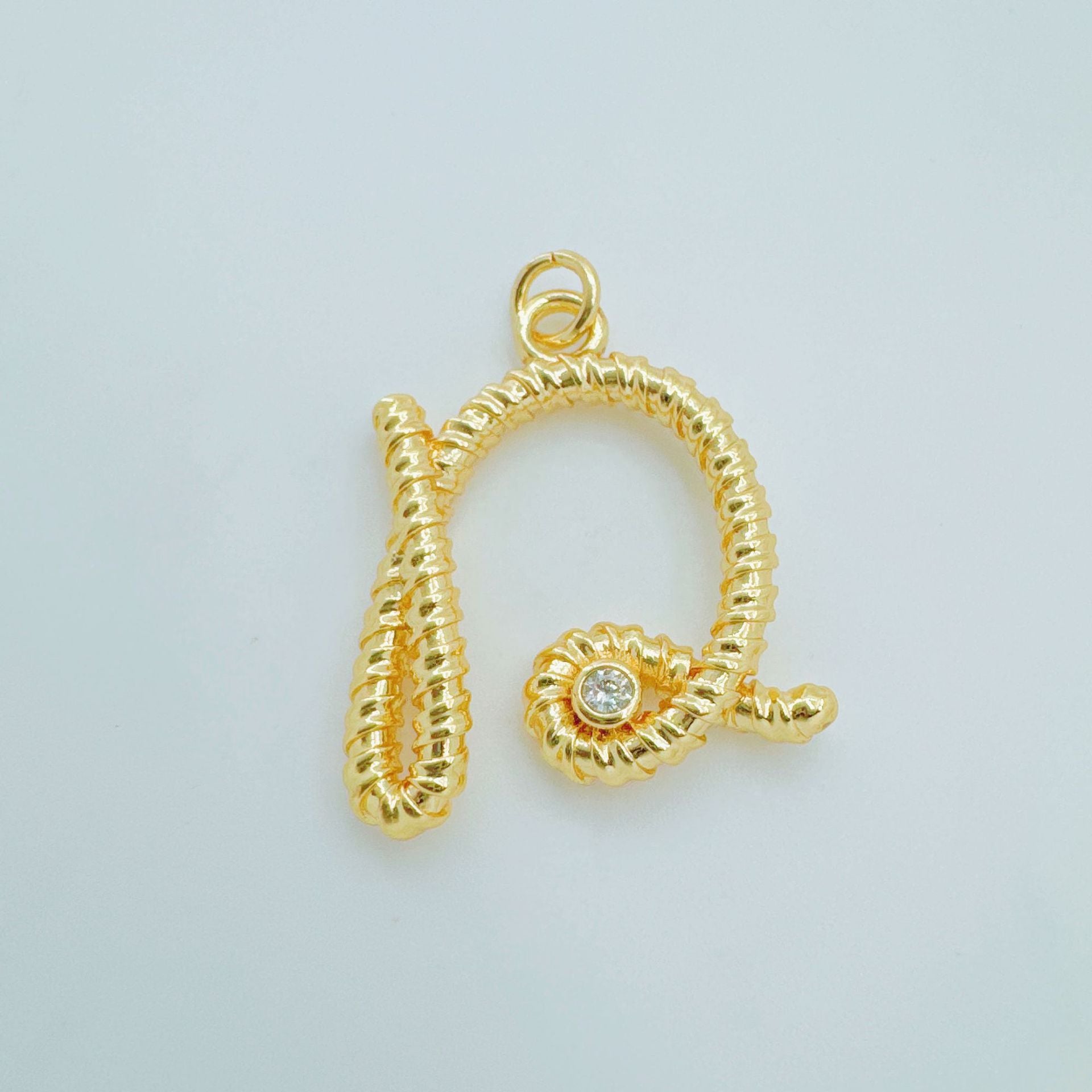 Wholesale Gold Plated Copper 26 Letter Alphabet Pendant,  Trendy Hip-Hop Jewelry Accessory for Everyday Gift