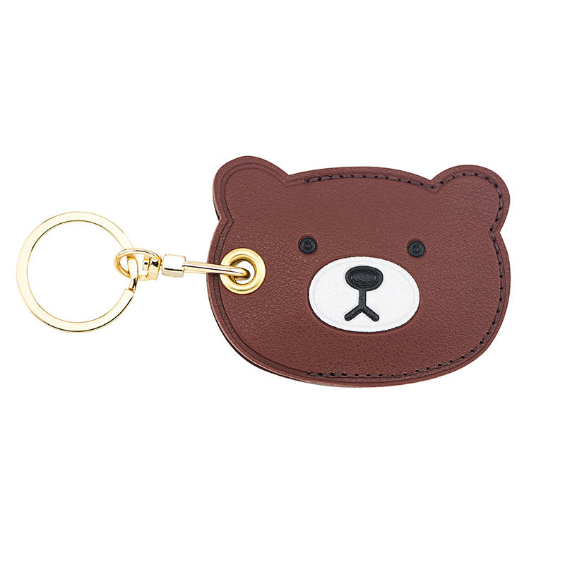 Wholesale Fruit Print Drop Shaped PU Leather Card Holder Keychain Cute Bag Charm Boutique Resale Gift