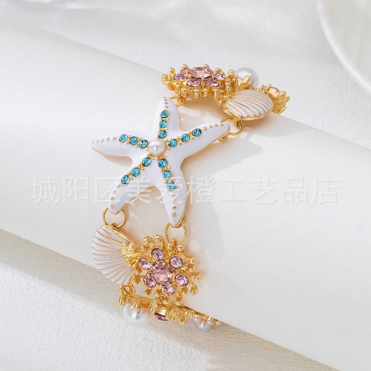 Wholesale Beach Vacation Style Ocean Starfish Shell Bracelet Women' s Bohemian Style Jewelry