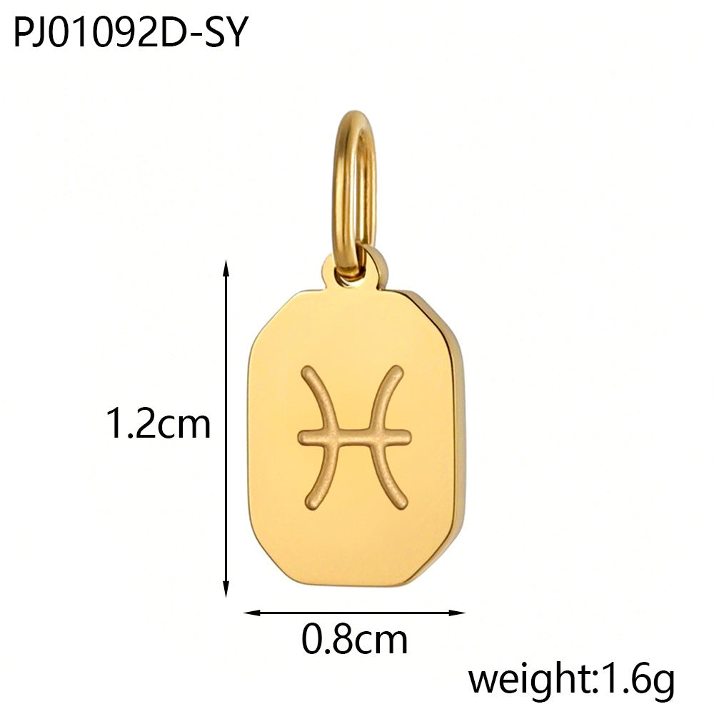 Wholesale Twelve Zodiac Sign Stainless Steel Pendant