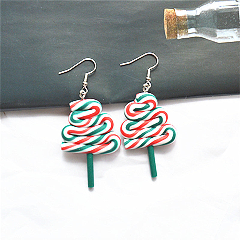 Wholesale Christmas Earrings Creative Soft Clay Personalized Sweet Earrings for Women