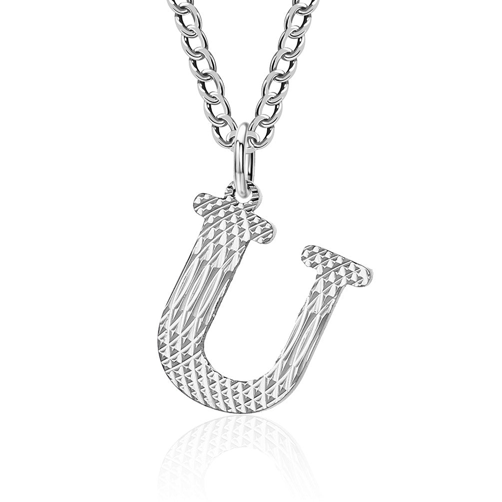 Wholesale Letter Titanium Steel Necklace Clavicle Chain