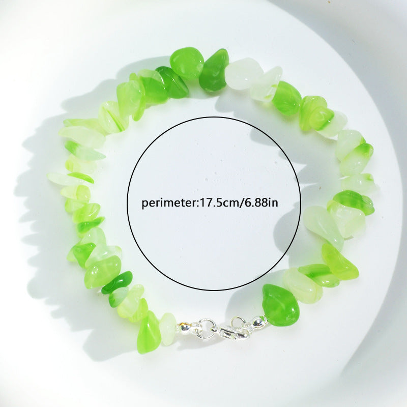 Wholesale Bohemian Colored Natural Stone Crushed Stone Bracelet ACC-BT-XA001