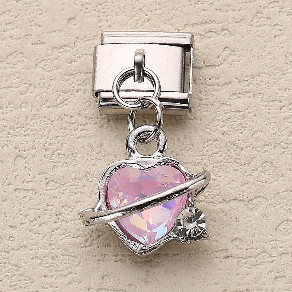 Wholesale 10pcs Italian Charm Bracelet 9mm DIY Splicing Colorful Fruits and Marine Life Series Stainless Steel Composable Bracelet