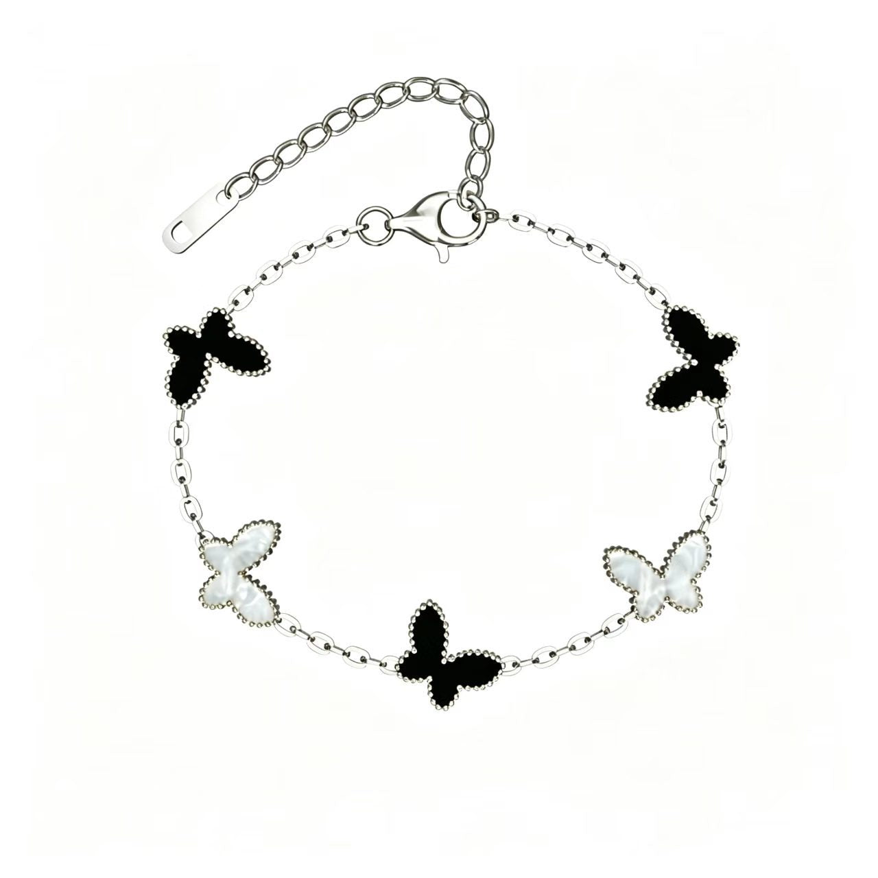 Wholesale Titanium Steel Butterfly Bracelet with Real Gold Plating - Light Luxury Jewelry Accessory for Everyday Wear,  Gift for Girls