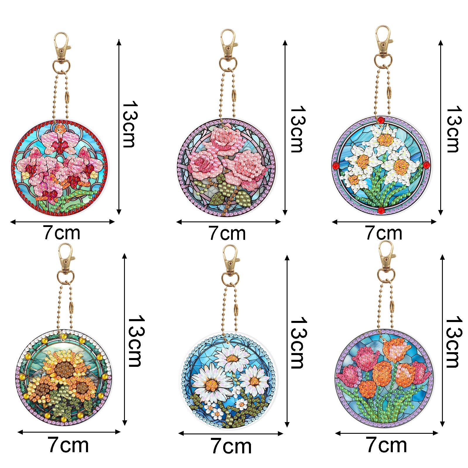 Wholesale Acrylic Cute Small Animal Dot Diamond Painting Custom Keychains ACC-KC-XingNa001